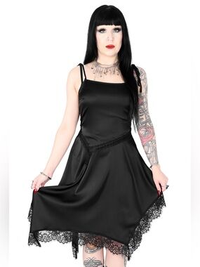 moving sale 💕 - foxblood black lacy midi slip dress size small